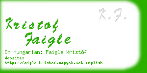 kristof faigle business card